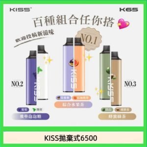 凱斯KISS拋棄式6500口一次性電子煙磁吸式混搭口味充電款